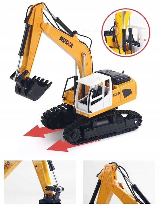 KOPARKA RC POJAZD BUDOWLANY ZDALNIE STEROWANA PREZENT DLA DZIECI PILOT RC