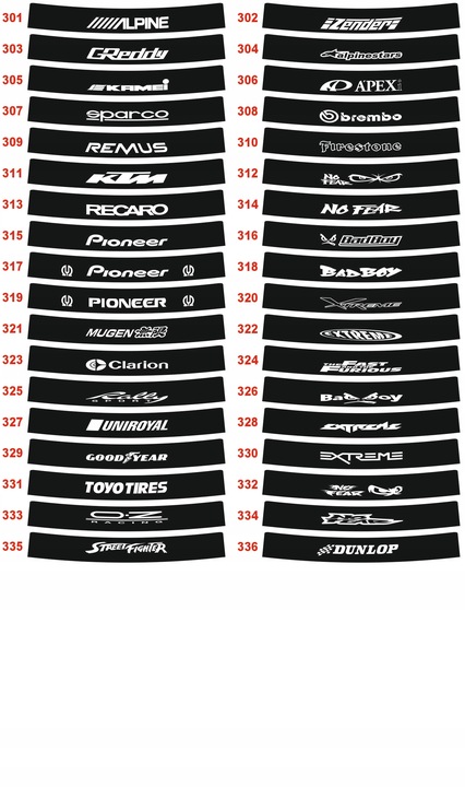 NAKLEJKA - PAS NA SZYBĘ ZEWNĘTRZNY