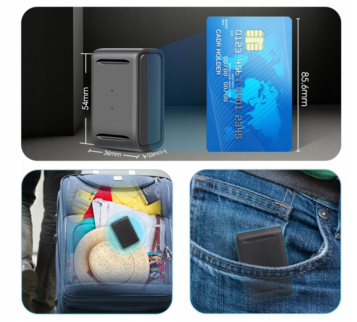 LOKALIZATOR GPS GT20A 1500mAh 15 DNI MAGNES PODSŁUCH APP BEZ ABONAMENTU