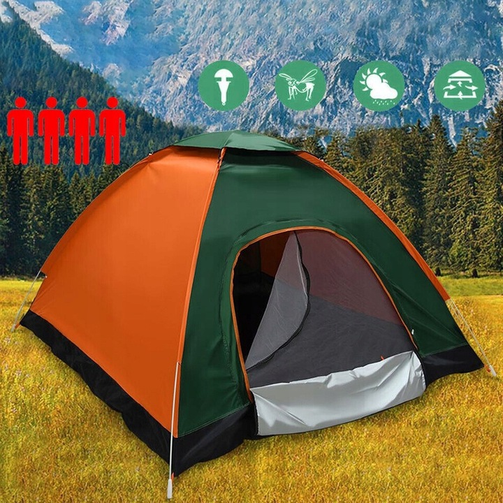 Automatyczny Namiot Rozkładany dla 3-4 Osób 2X2M