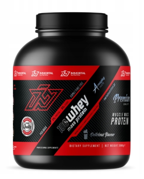 IMMORTAL WHEY MASS PROTEIN 3000g GAINER MASA WĘGLE