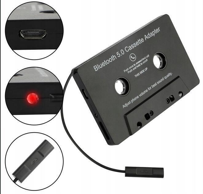 ADAPTER KASETY BLUETOOTH5.0 AUTA AUDIO ODBIORNIK