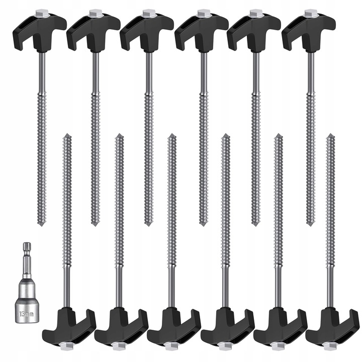 SZPILKI NAMIOTOWE DO NAMIOTU MIKADO DŁUGIE 25CM KOMPLET 12 SZT
