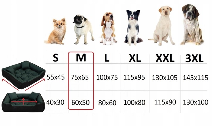 Legowisko dla Psa Kota Posłanie Kanapa Kojec Wodoodporne Zielone 75x65 cm