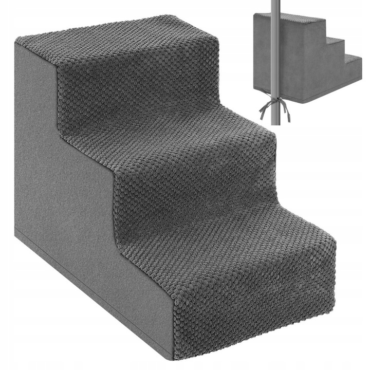 Schody Schodki Dla Psa Rampa Podest do Łóżka 3 Stopnie Bezpieczne Lovedog