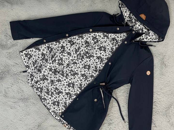 DWUSTRONNA PARKA kurtka Z KAPTUREM 3 KOLORY S