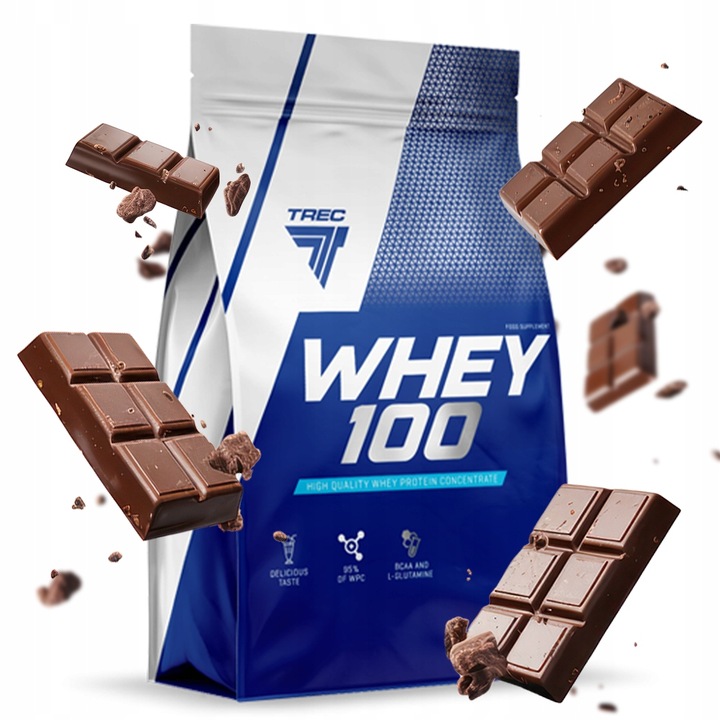 PYSZNE BIAŁKO WPC Trec Whey 100 700g PROTEINY NA MASĘ MIĘŚNIE DO TRENINGU