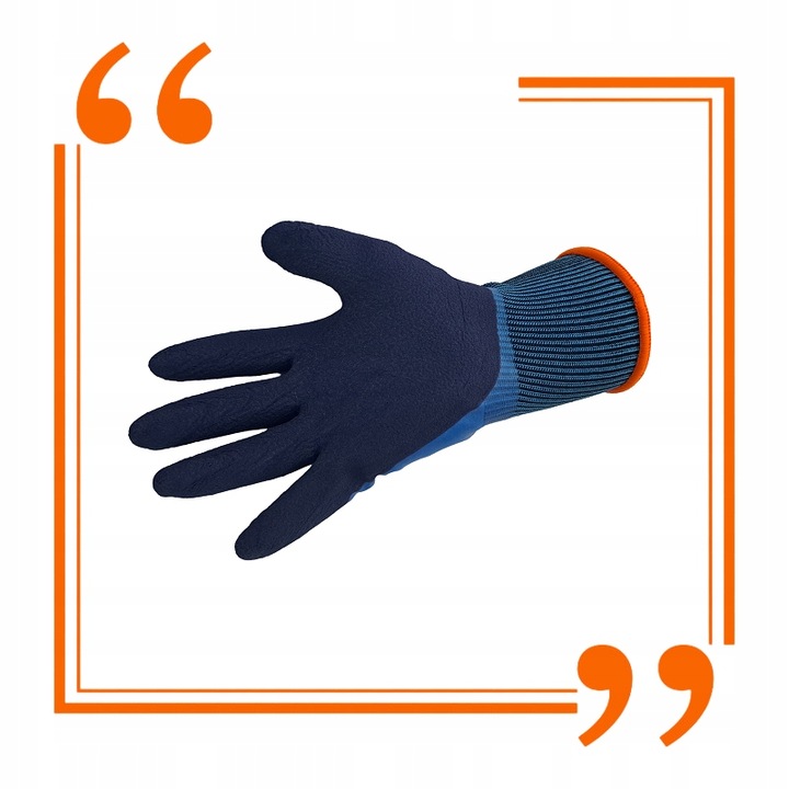 12 PAR Rękawice Robocze Wodoodporne Ochronne BHP Latex Arhem Water Foam 9-L