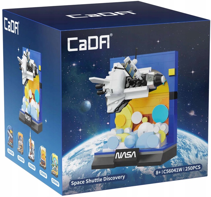 DUŻY ZESTAW KOSMICZNY KLOCKI KONSTRUKCYJNE CADA NASA WYSTAWA 1182 ELEMENTÓW