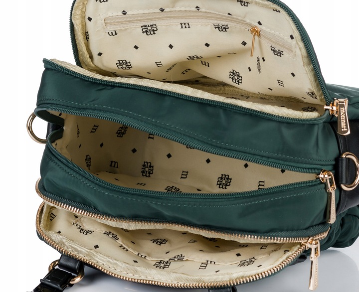 TOREBKA LISTONOSZKA MONNARI PIKOWANA SPORTOWA POJEMNA 3 KOMOROWA Zielona