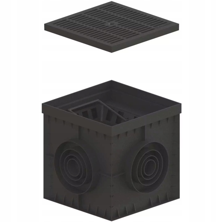 Studzienka podwórzowa 30x30 cm z koszem ruszt plastikowy 1,5t z wpustem