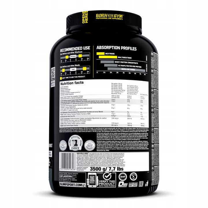 OLIMP GAIN BOLIC 6000 3500g BIAŁKO WPC WHEY MASA