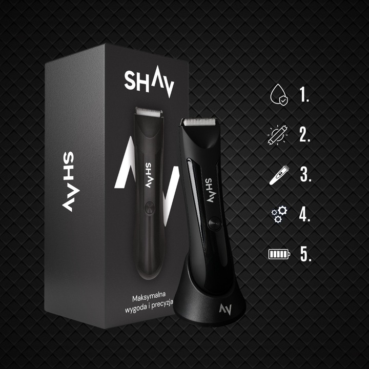 SHAV Maszynka do Strzyżenia Golenia Włosów Zarostu | PREZENT dla Mężczyzn