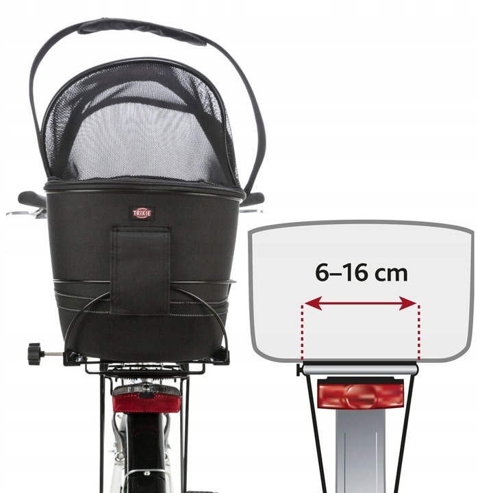 KOSZ TRANSPORTER dla Psa Psów na BAGAŻNIK Rower Szeroki TRIXIE 29x49x60cm