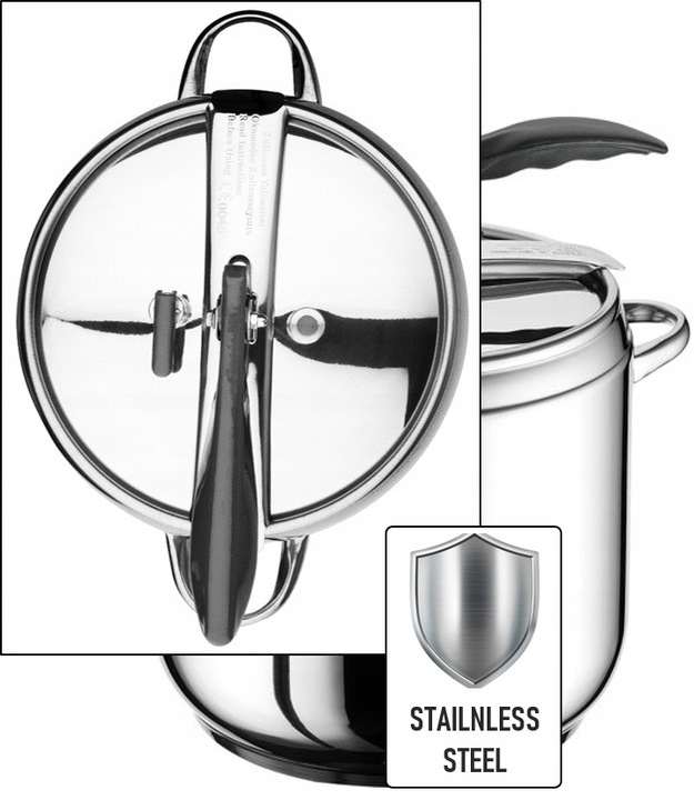 SZYBKOWAR GARNEK CIŚNIENIOWY TURECKI STAL GAZ INDUKCJA 5LT