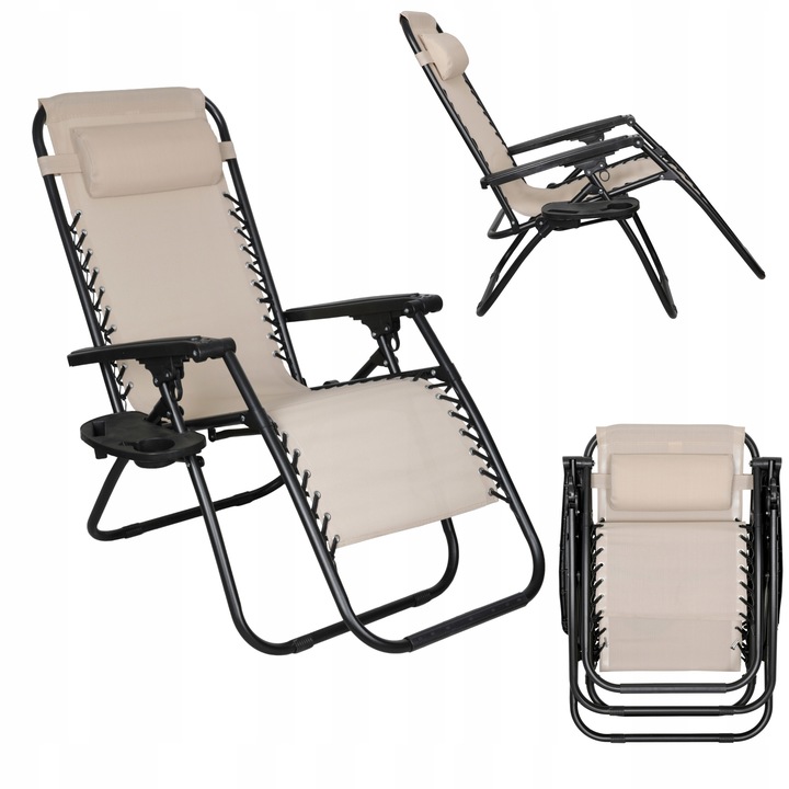 Leżak metal beże i brązy AbarQs