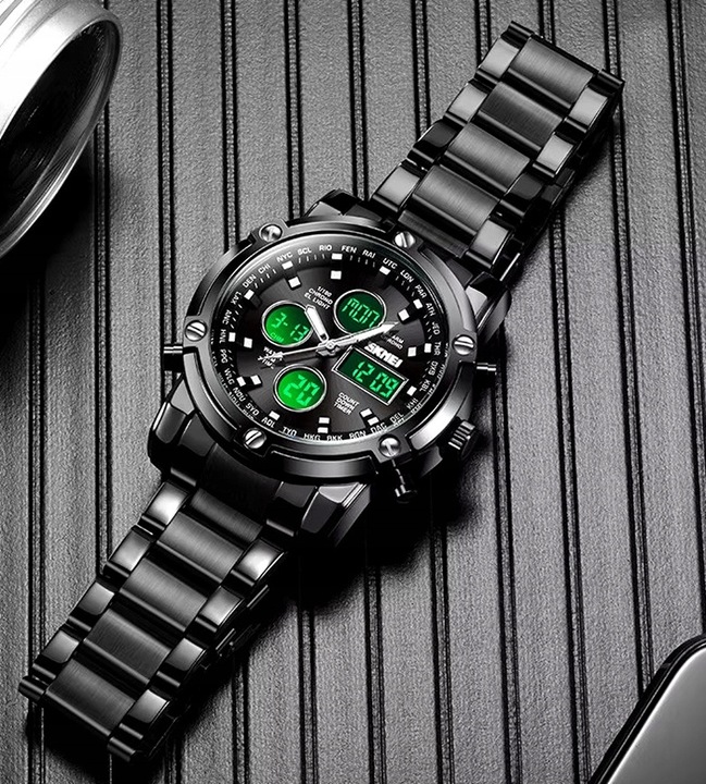 Zegarek męski bransoleta SKMEI wiele funkcji elektroniczny