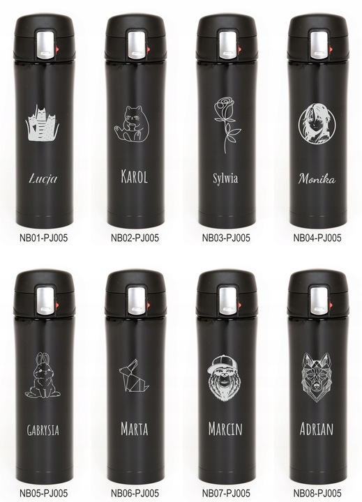 Kubek termiczny z imieniem własnym GRAWER imienia DŁUGO TRZYMA TEMPERATURĘ