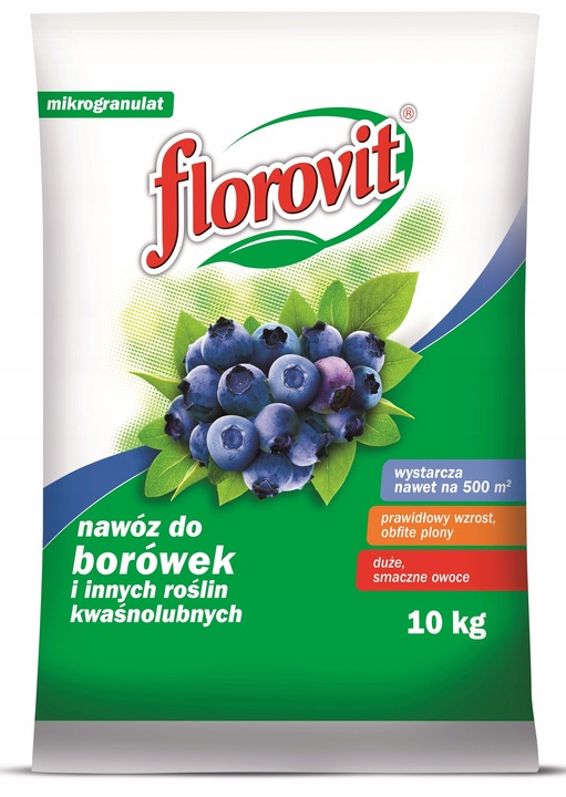FLOROVIT NAWÓZ DO BORÓWEK I ROŚLIN KWAŚNOLUBNYCH 10 KG