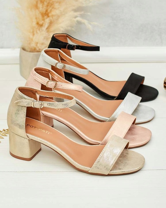 ZŁOTE SANDAŁY DAMSKIE HARRVO 39