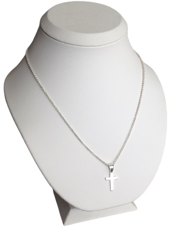 Łańcuszek srebrny 925 Krzyżyk Komplet Srebrny (na PREZENT / Komunia)