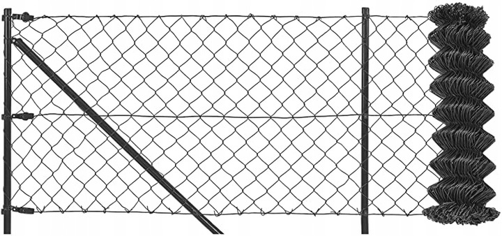 SIATKA OGRODZENIOWA 125 cm OCYNK + PCV ZIELONA drut 3,0 mm rolka 10mb 1,25m