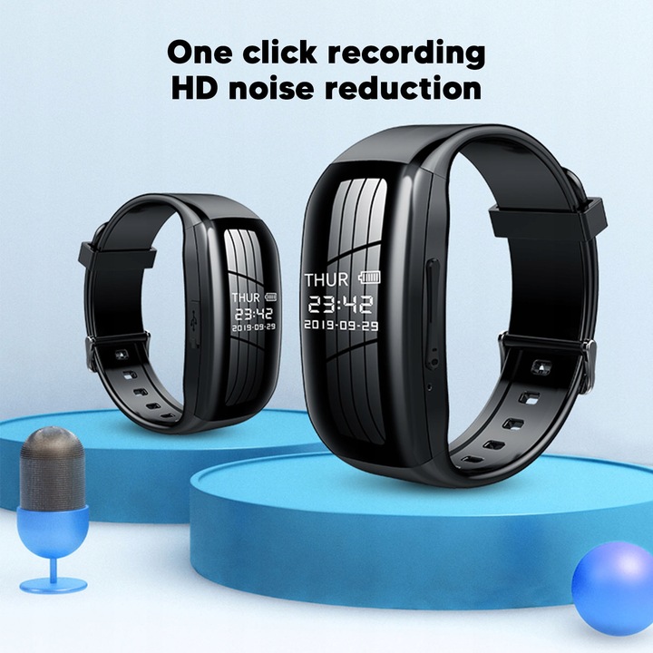 ZEGAREK Z FUNKCJĄ NAGRYWANIA REDUKCJĄ SZUMÓW 4G