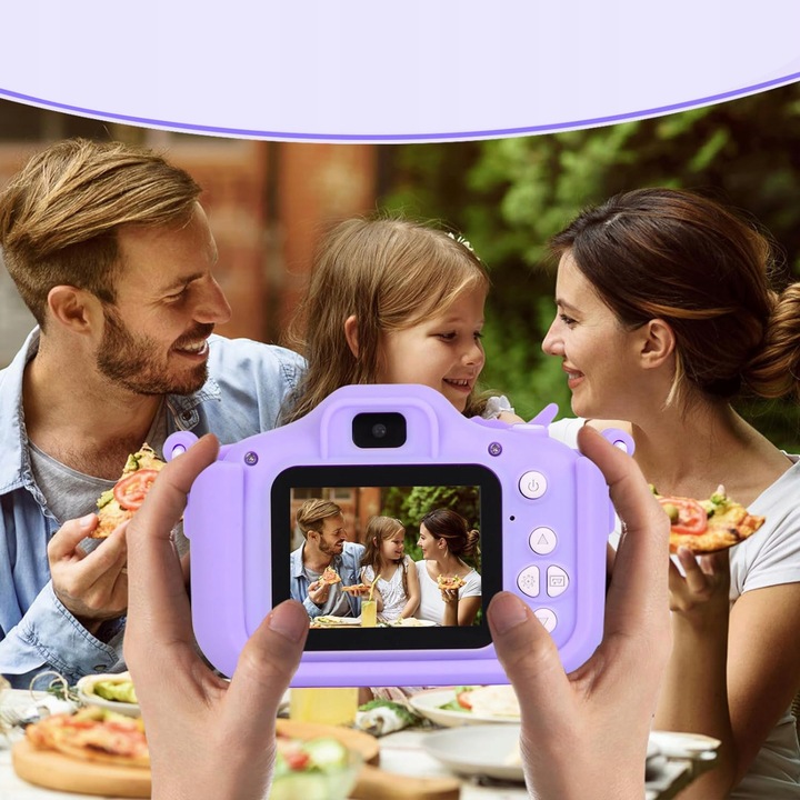 APARAT CYFROWY DLA DZIECI JEDNOROŻEC SELFIE KAMERA+KARTA 32GB MENU PL