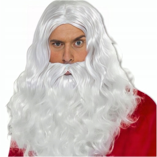 PERUKA I BRODA ZESTAWU ŚWIĘTEGO MIKOŁAJA STRÓJ ŚWIĘTY MIKOŁAJ BOŻ