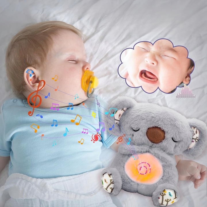 SZUMIĄCY KOALA MIŚ ODDYCHAJĄCA PRZYTULANKA MASKOTKA SZUMIĄCA USPOKAJACZ