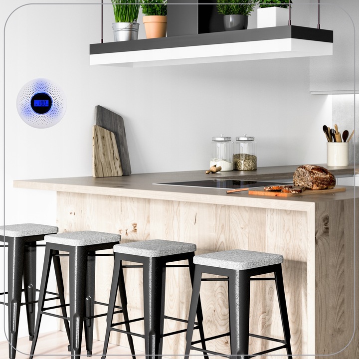 Czujnik Czadu i dymu Tlenku Węgla Detektor Alarm Wykrywacz Czadu CERTYFIKAT