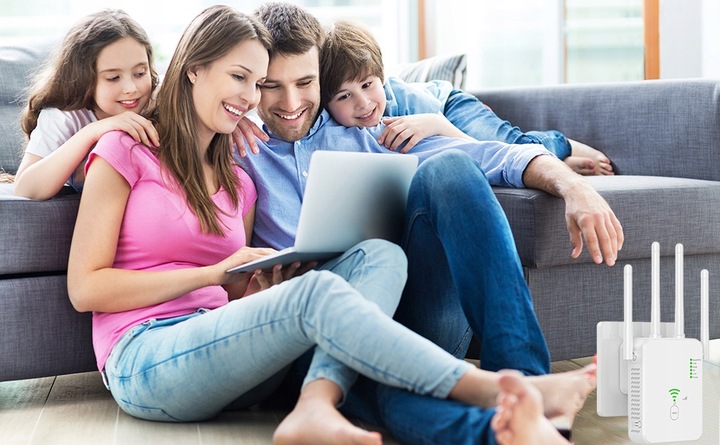 REPEATER WIFI WZMACNIACZ SYGNAŁU Dual Band 2,4Ghz/5Ghz AC1200 1200Mb/s