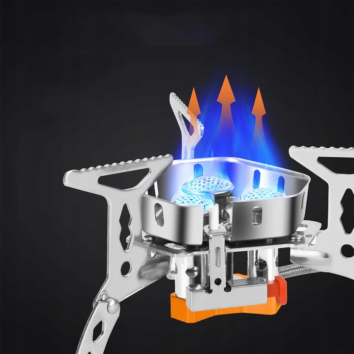 6800W Doskonała MINI kuchenka turystyczna gazowa na kartusze z adapterem