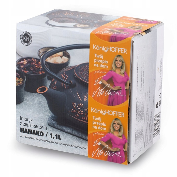 Emaliowany czajnik ŻELIWNY IMBRYK DO HERBATY CZAJNICZEK ZAPARZACZ Hanako