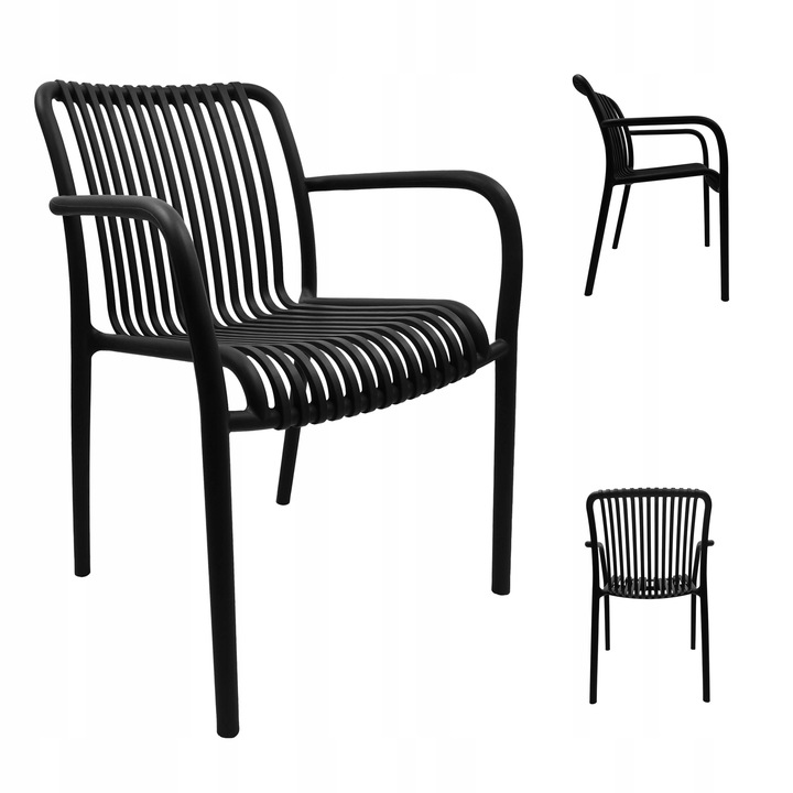 KRZESŁA OGRODOWE ZESTAW TARAS BALKON OGRÓD 4x KRZESŁO METALOWE MOCNE