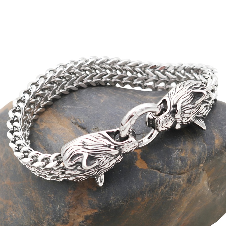 Bransoletka męska VIKING pudełko torebka prezentowa dla mężczyzny 21,5 cm