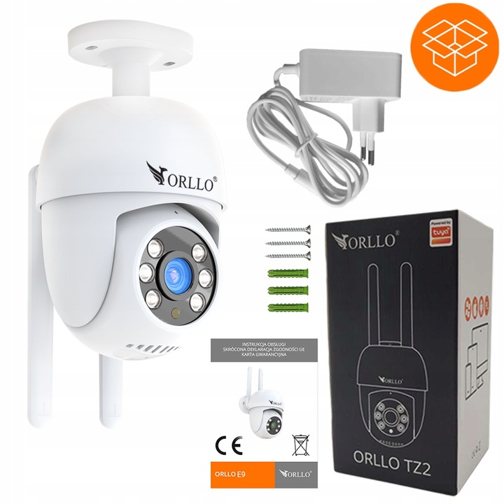 Kamera IP WiFi Zewnętrzna Obrotowa Bezprzewodowa 4Mpx ORLLO TZ2 PRO +GRATIS