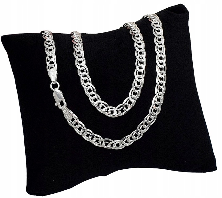 Srebrny Łańcuszek Męski Nonna MONALIZA Pełna Diamentowana 5 mm Srebro 925
