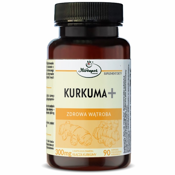Suplement Herbapol Kraków Kurkuma+ z piperyną 90 kapsułek