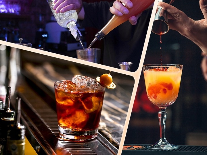 ZESTAW BARMAŃSKI 17 ELEMENTÓW SHAKER STOJAK DUŻY PROFESJONALNY DO DRINKÓW