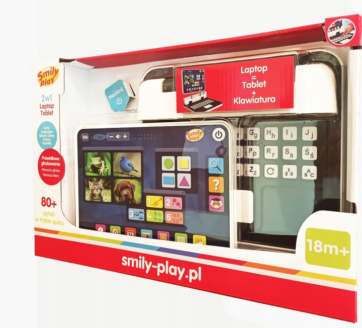 83680 LAPTOP TABLET 2w1 KOMPUTER EDUKACYJNY MÓWI PL DUŻY Smily Play