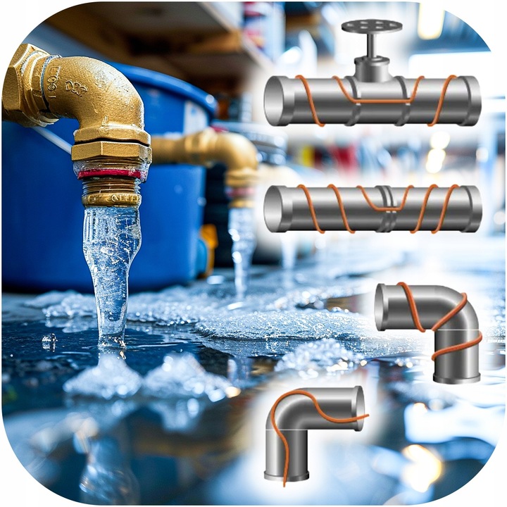 KABEL GRZEWCZY Z TERMOSTATEM DO INSTALACJI UPRAW SZKLARNI LICZNIKÓW 3,8M