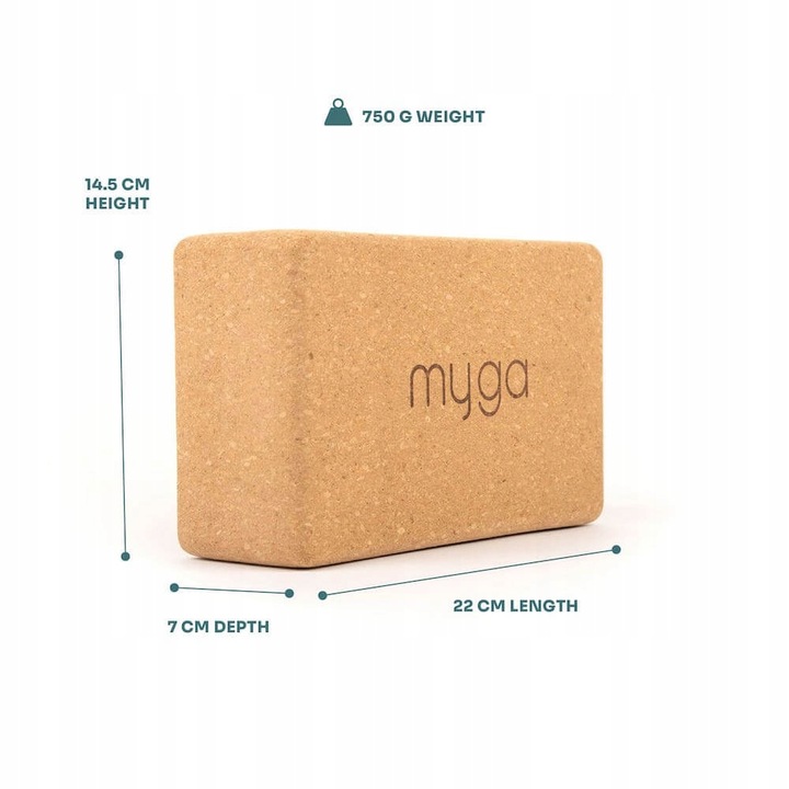 Korkowy klocek do jogi myga Cork Block