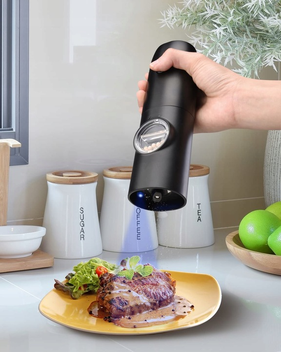 ELEKTRYCZNY MŁYNEK DO SOLI I PIEPRZU | 2w1 ZESTAW