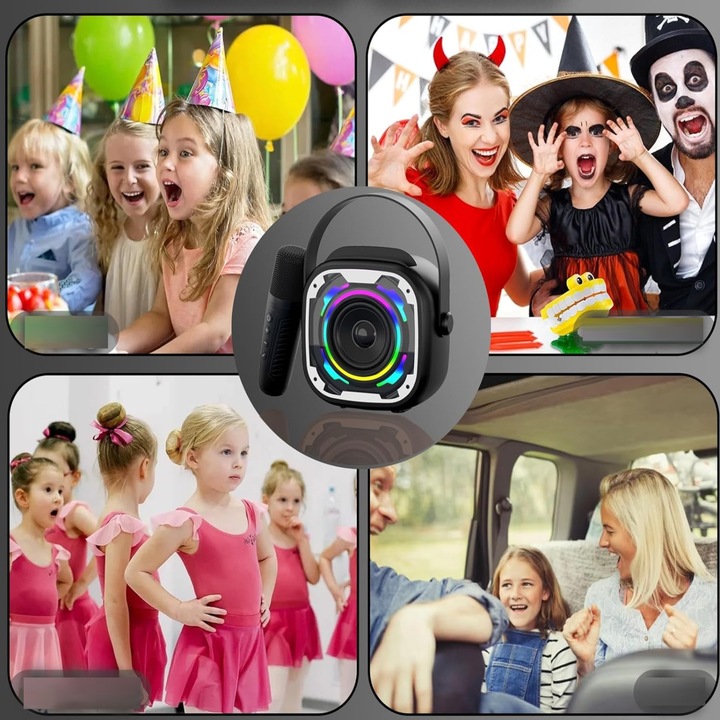 BEZPRZEWODOWY ZESTAW DO KARAOKE GŁOŚNIK BLUETOOTH + 2 MIKROFONY DLA DZIECI