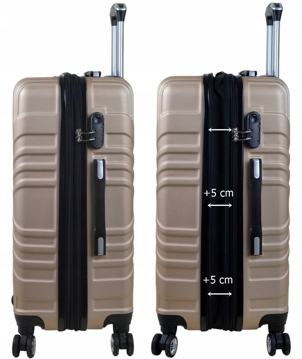 ŚREDNIA WALIZKA SUNBAG - MODEL APUS 8082 Z POSZERZENIEM pojemność 80 LITRÓW