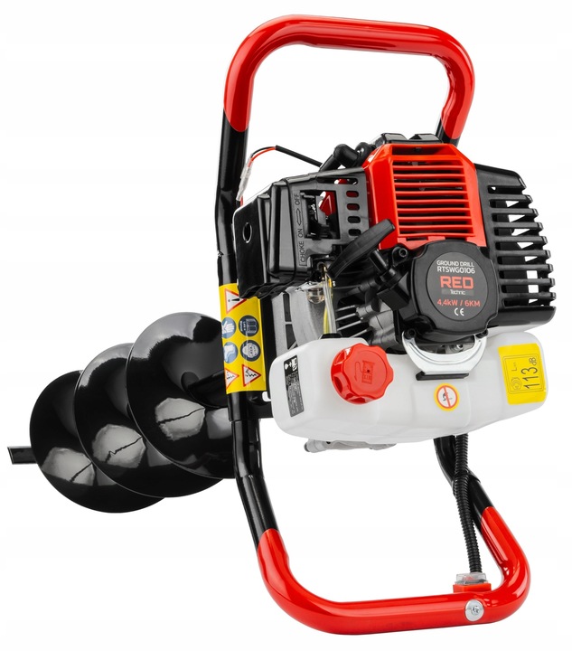 WIERTNICA GLEBOWA ŚWIDER SPALINOWY 6KM + 3 WIERTŁA ŚWIDRY PRZEDŁUŻKA 3 X OL