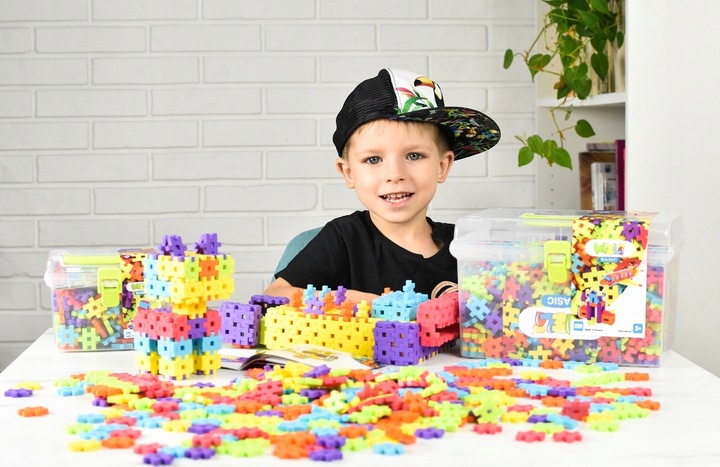 KLOCKI KONSTRUKCYJNE WAFLE MELI BASIC TRAVEL BOX 1000 EL PUZZLE 3D GOFRY