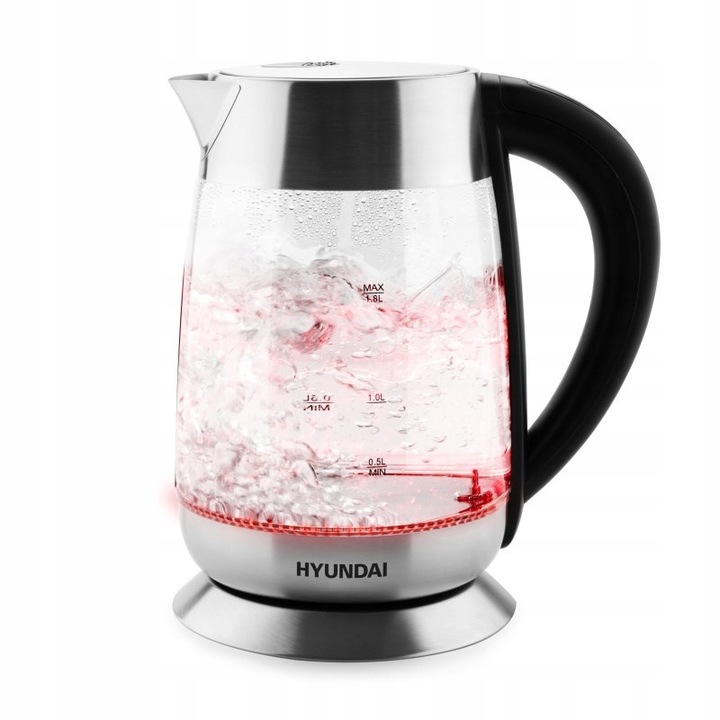 CZAJNIK ELEKTRYCZNY BEZPRZEWODOWY SZKLANY Regulacja Temp °C 1,8l 2200W