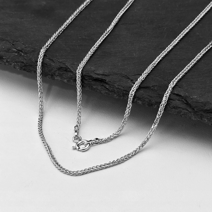 Łańcuszek Srebro pr. 925 Elegancki Damski Rodowany Spiga | 55 cm x 1,2 mm